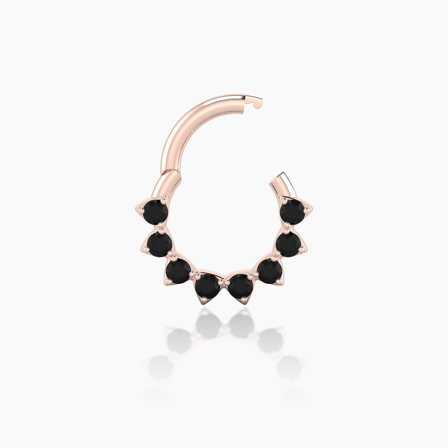 Uma | 18k Rose Gold 6.5 mm Black Diamond Daith Piercing