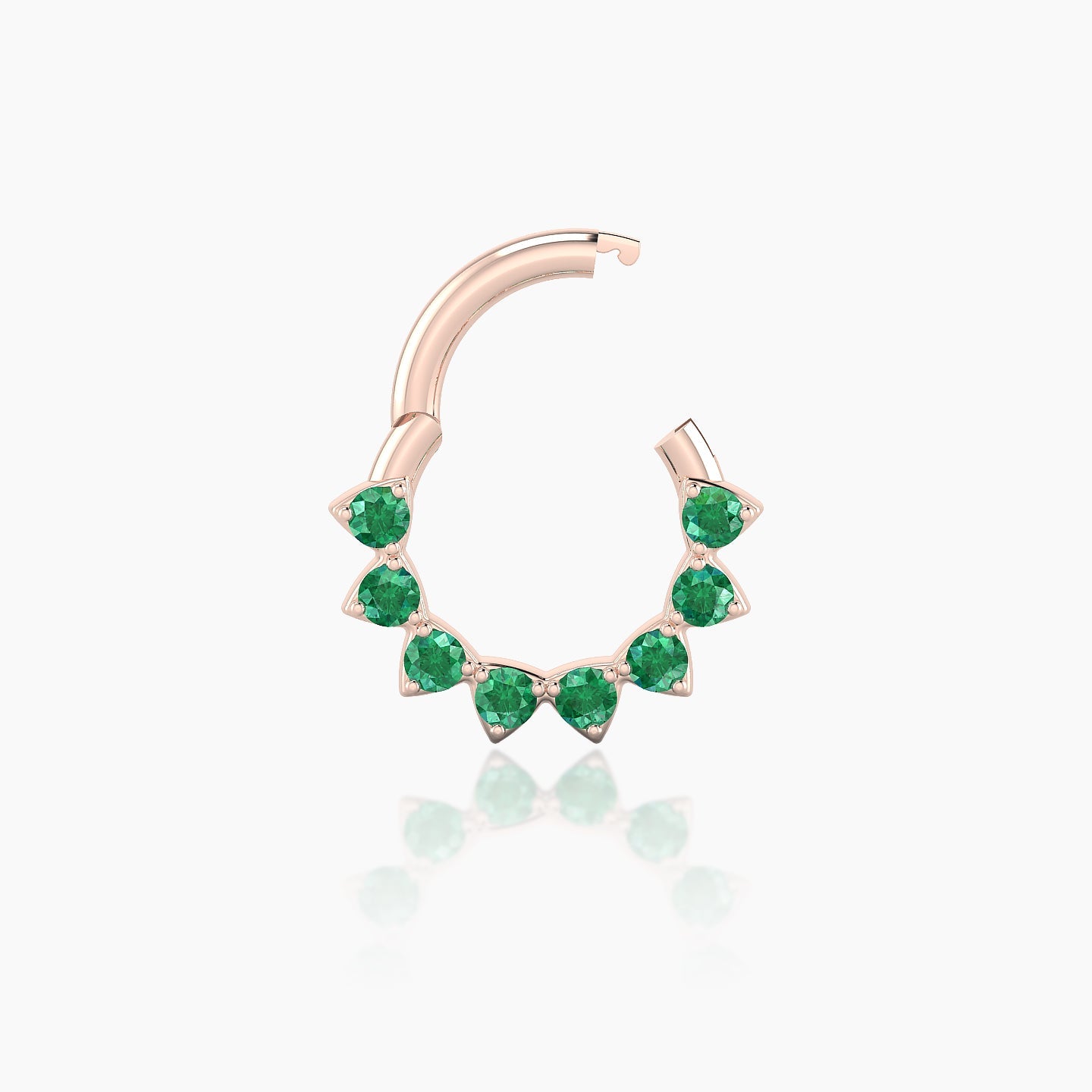 Uma | 18k Rose Gold 6.5 mm Emerald Daith Piercing