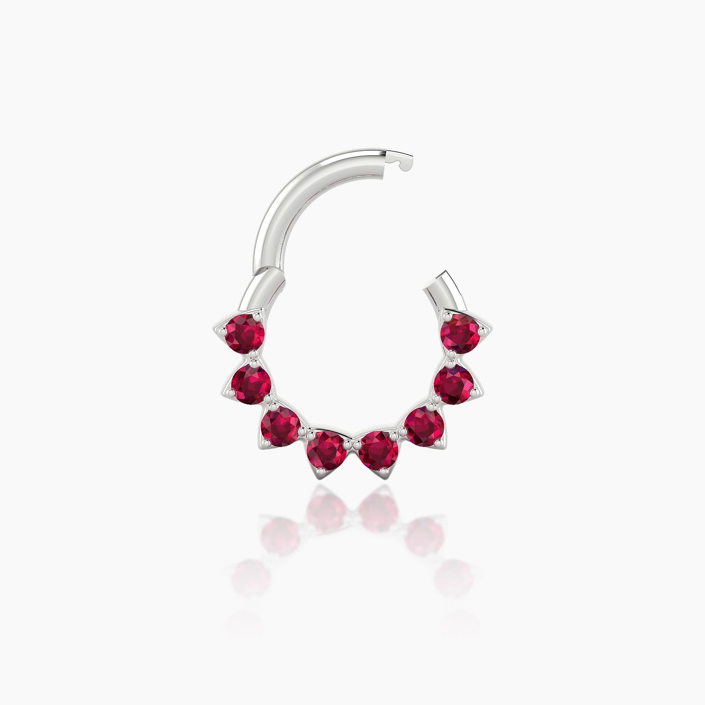 Uma | 18k White Gold 6.5 mm Ruby Daith Piercing