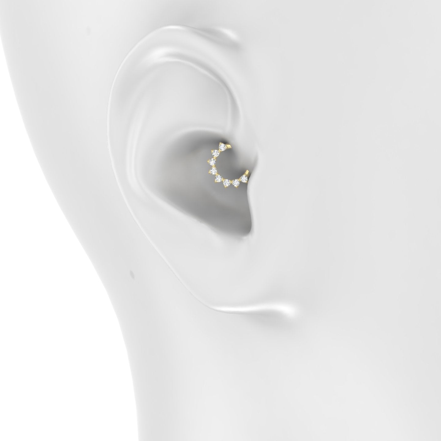 Uma | 18k Yellow Gold 6.5 mm Diamond Daith Piercing