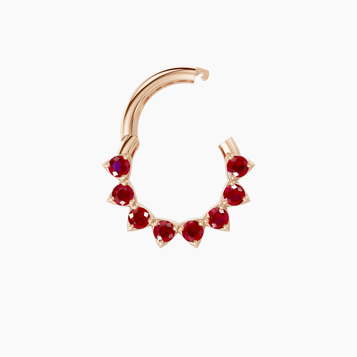 Uma | 18k Rose Gold 6.5 mm Ruby Septum Piercing