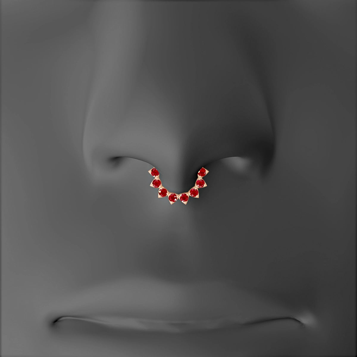 Uma | 18k Rose Gold 6.5 mm Ruby Septum Piercing