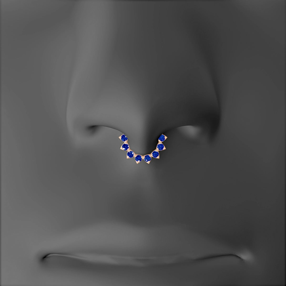 Uma | 18k Rose Gold 6.5 mm Sapphire Septum Piercing