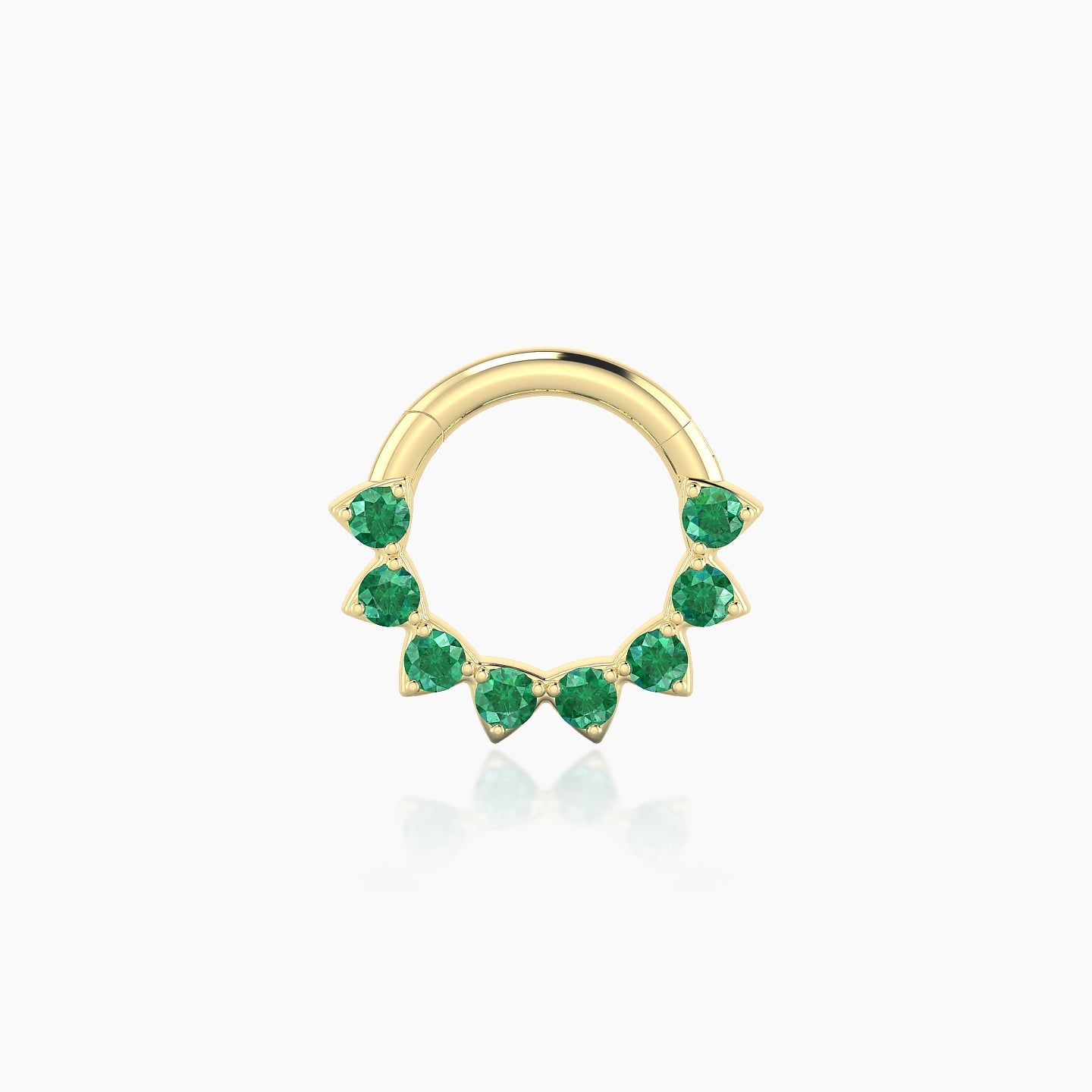 Uma | 18k Yellow Gold 6.5 mm Emerald Septum Piercing