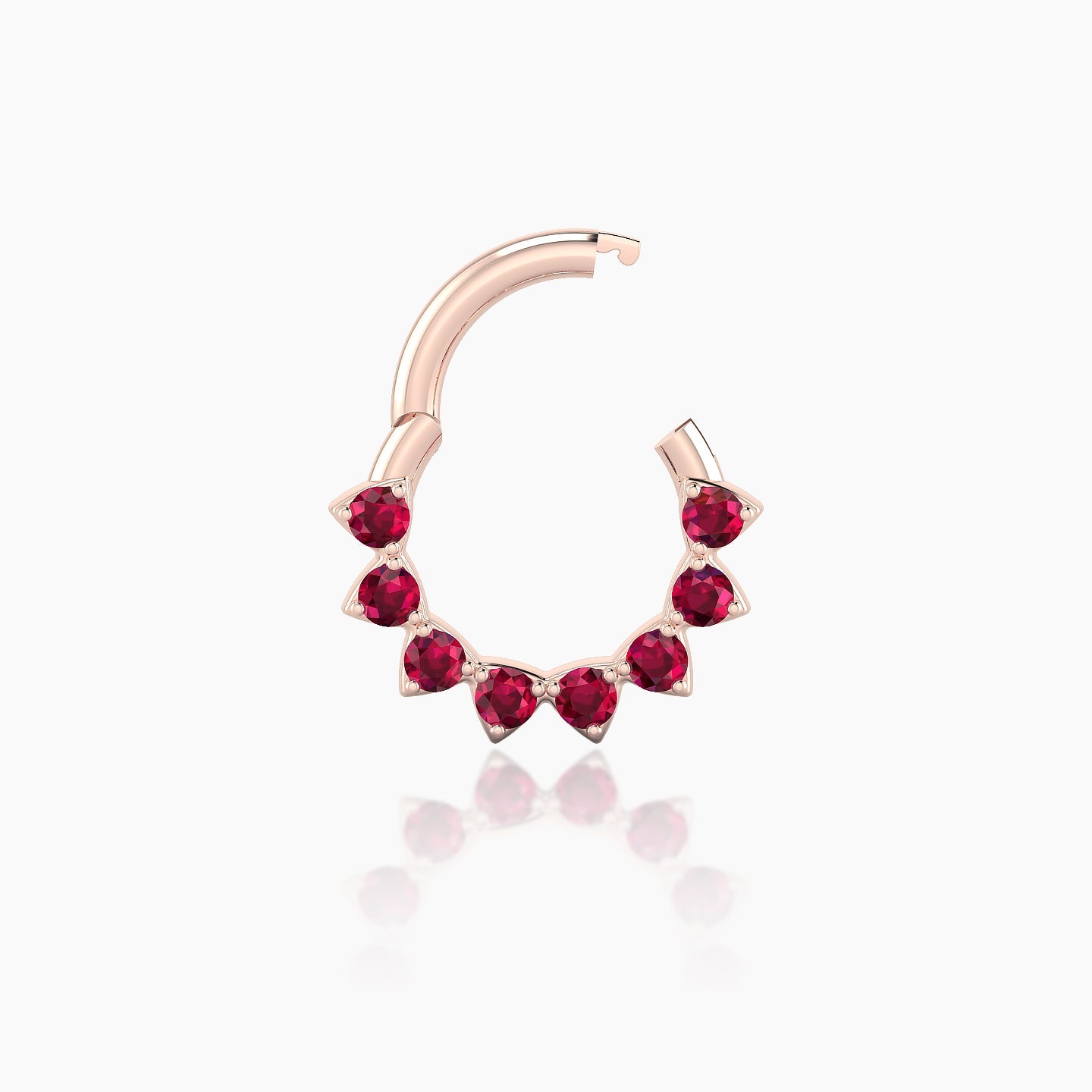 Uma | 18k Rose Gold 6.5 mm Ruby Septum Piercing