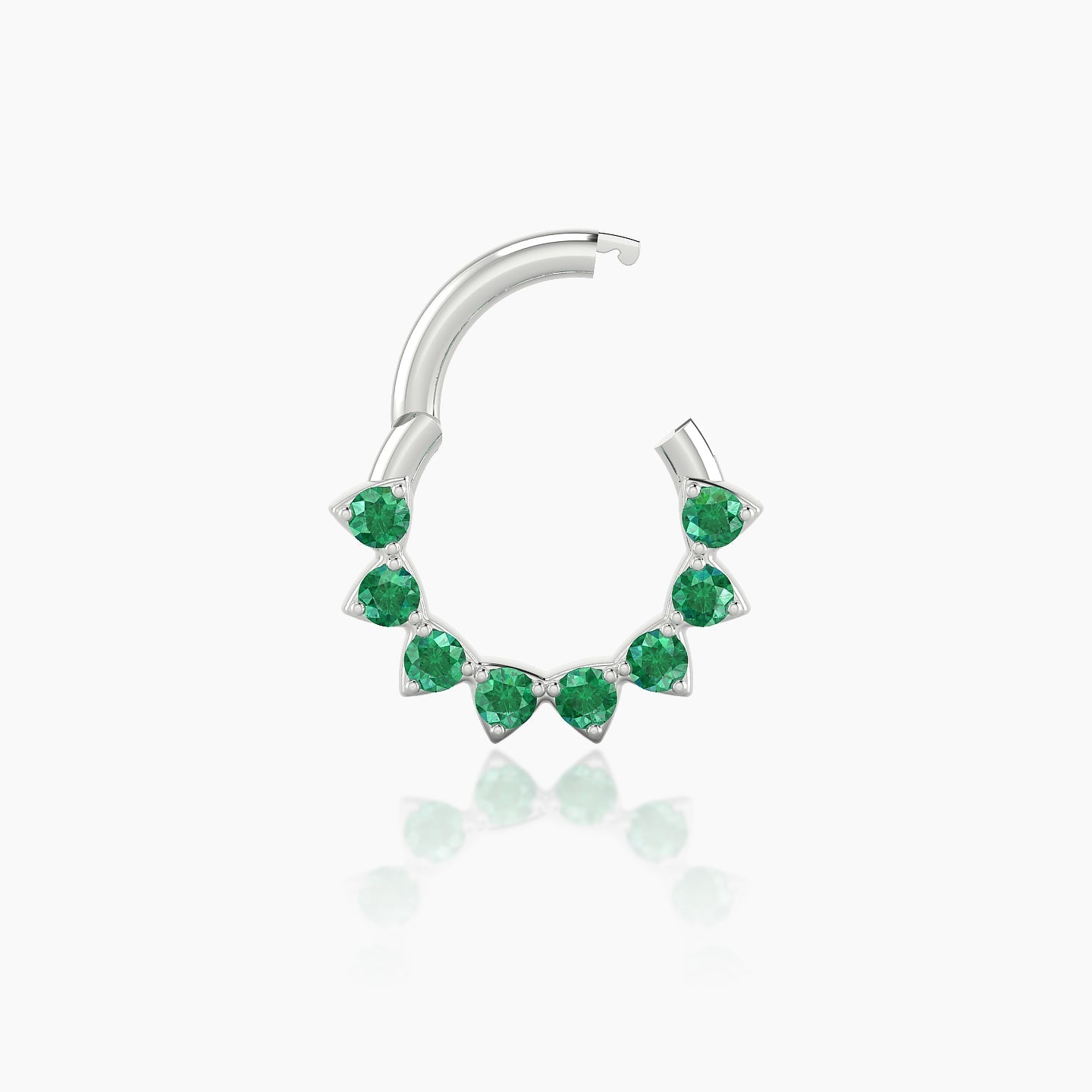 Uma | 18k White Gold 6.5 mm Emerald Septum Piercing