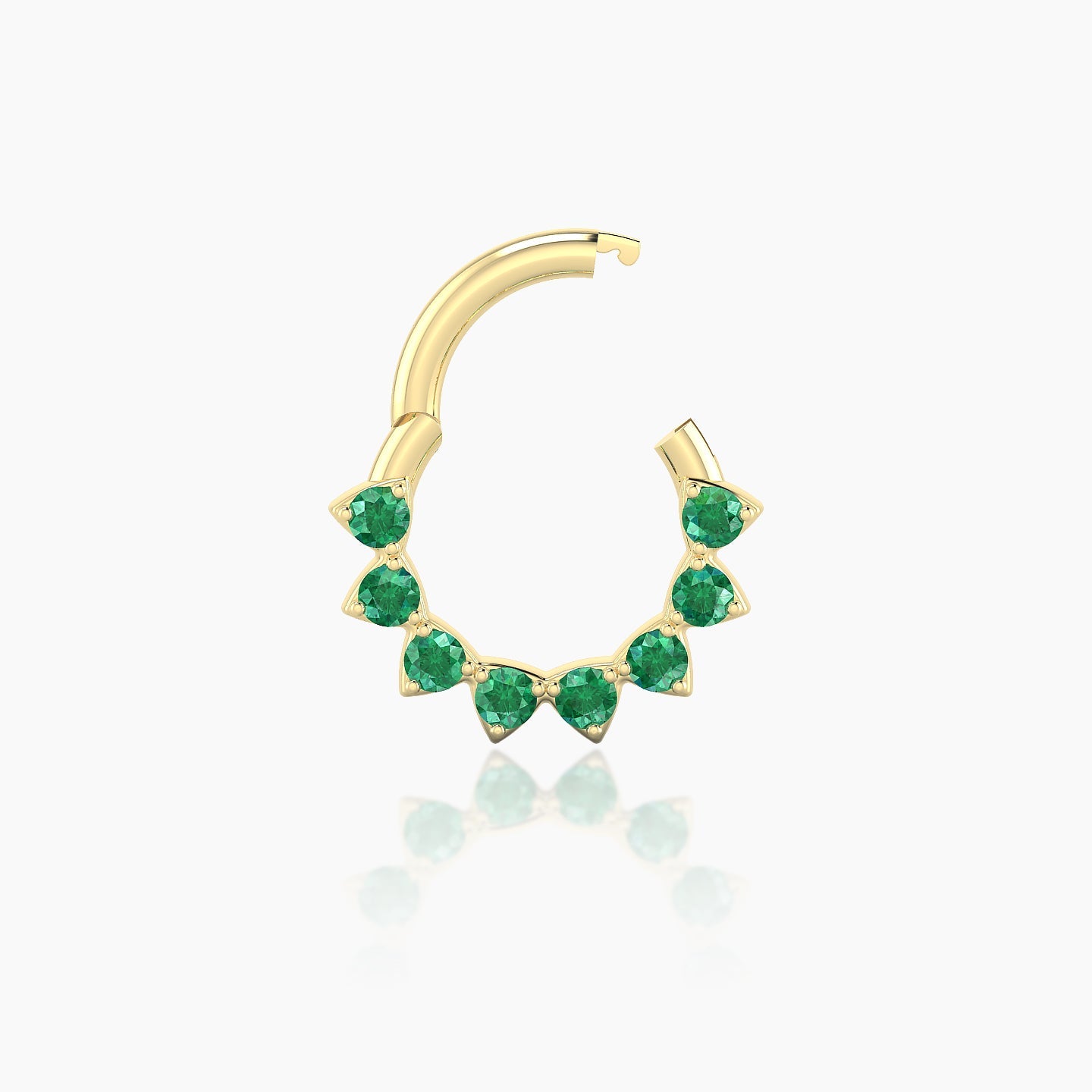 Uma | 18k Yellow Gold 6.5 mm Emerald Septum Piercing