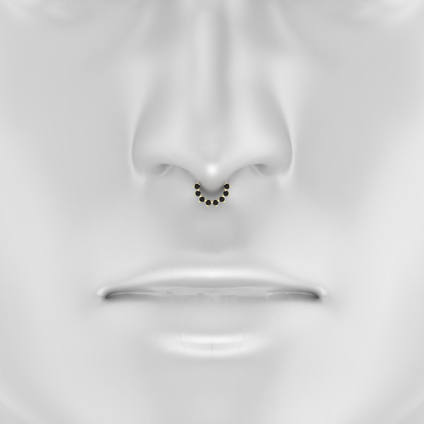 Uma | 18k Yellow Gold 6.5 mm Black Diamond Septum Piercing