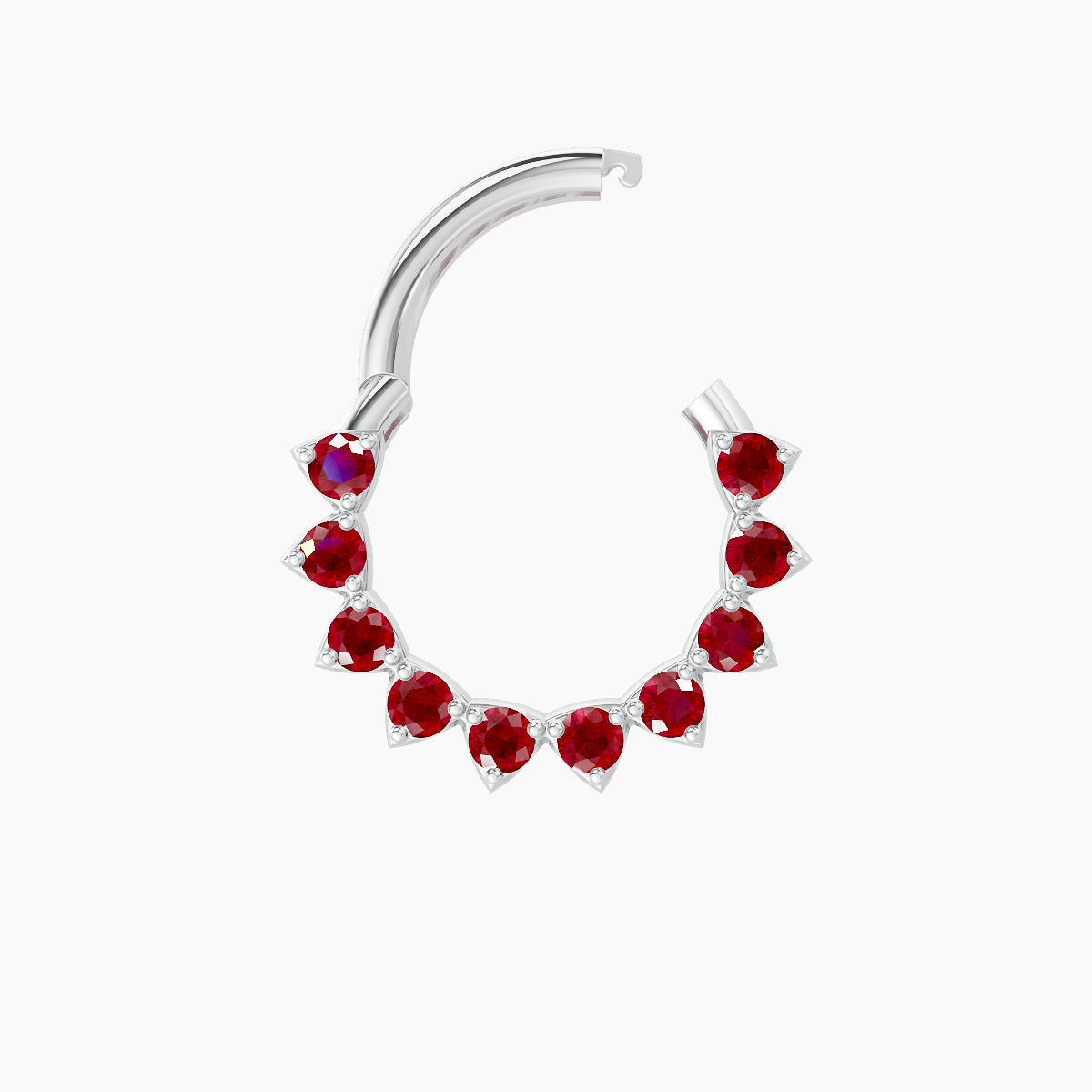 Uma | 18k White Gold 8 mm Ruby Daith Piercing