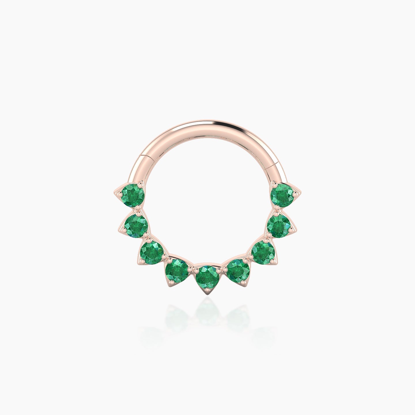 Uma | 18k Rose Gold 8 mm Emerald Daith Piercing