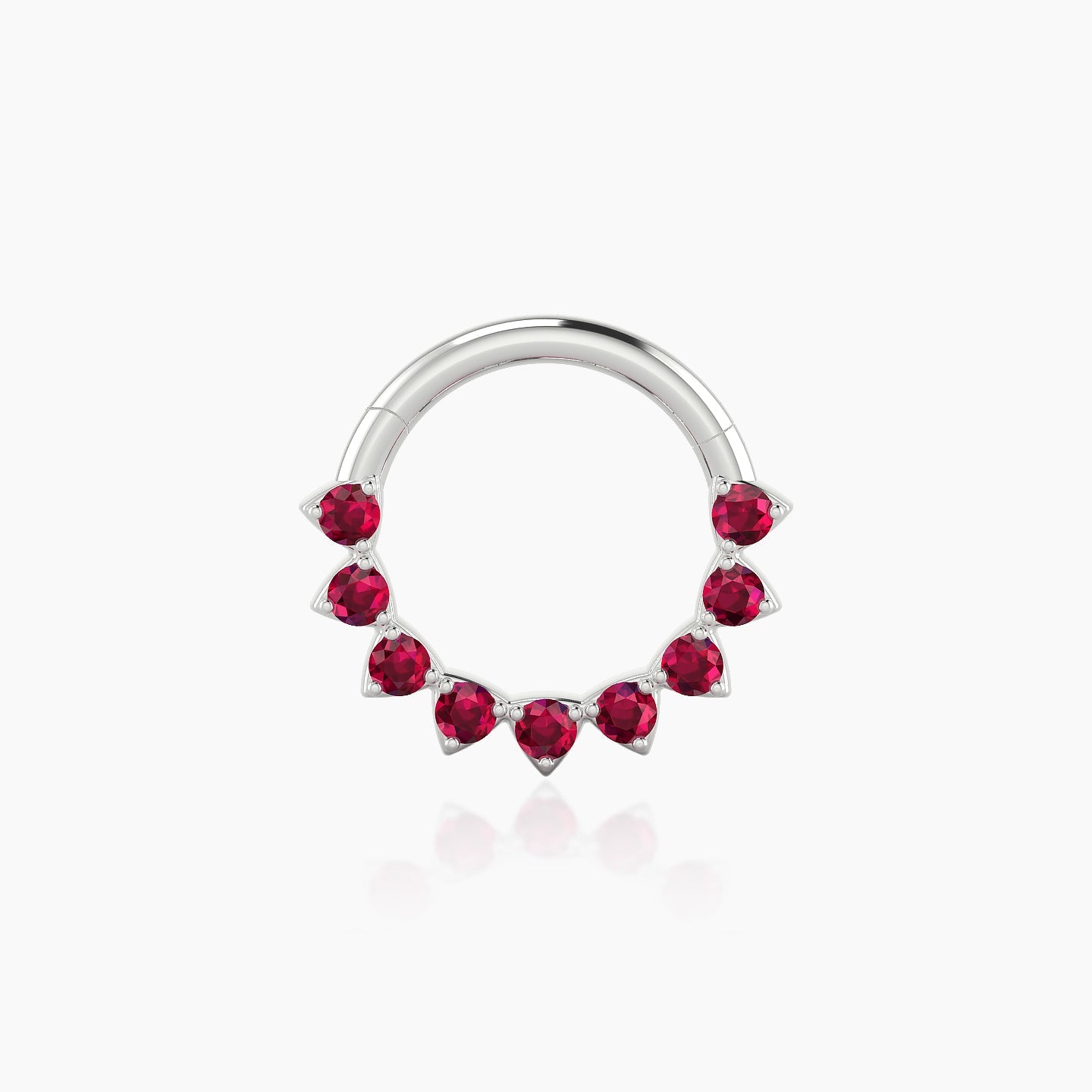 Uma | 18k White Gold 8 mm Ruby Daith Piercing