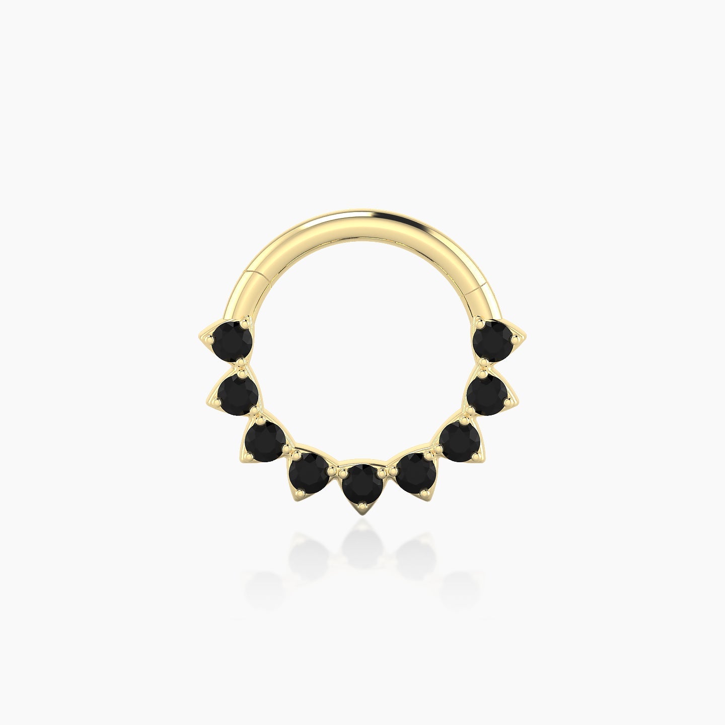 Uma | 18k Yellow Gold 8 mm Black Diamond Daith Piercing