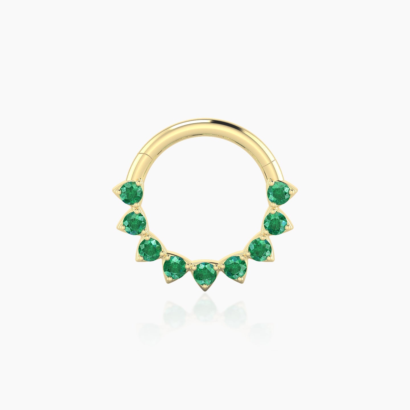 Uma | 18k Yellow Gold 8 mm Emerald Daith Piercing