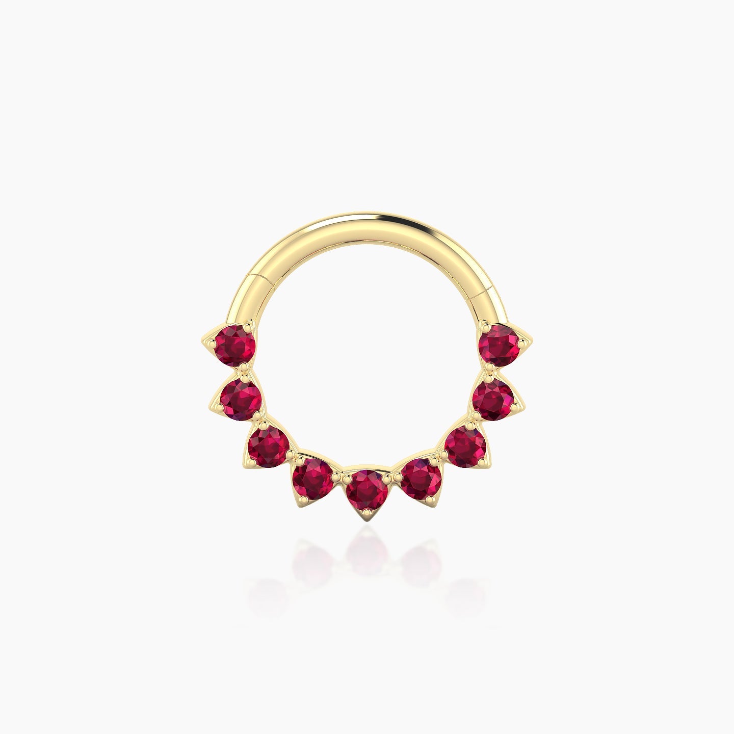 Uma | 18k Yellow Gold 8 mm Ruby Daith Piercing