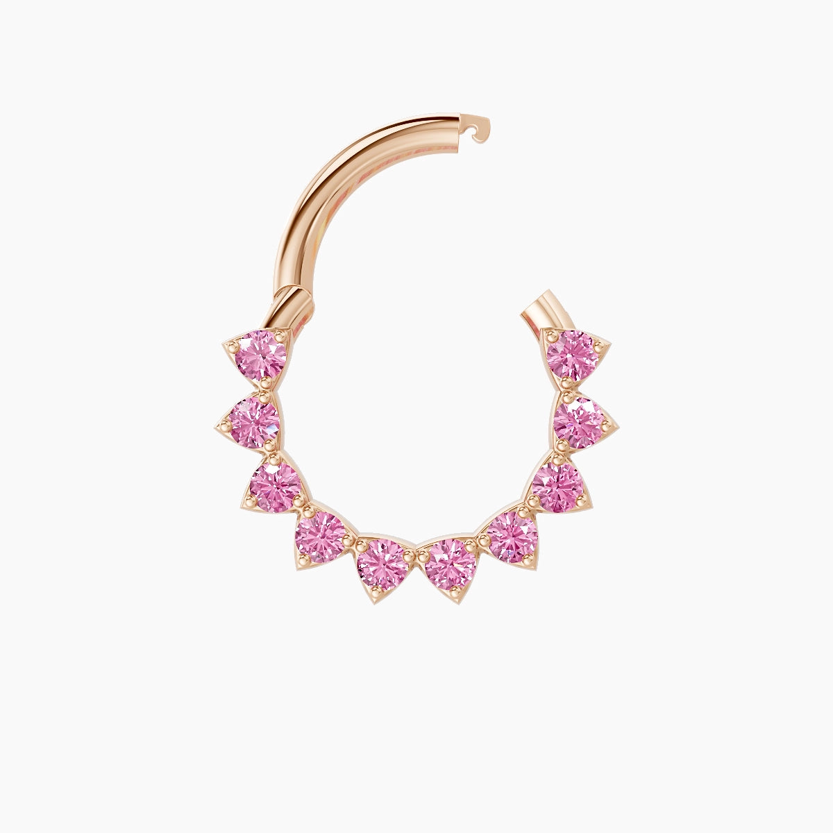 Uma | 18k Rose Gold 8 mm Pink Sapphire Septum Piercing
