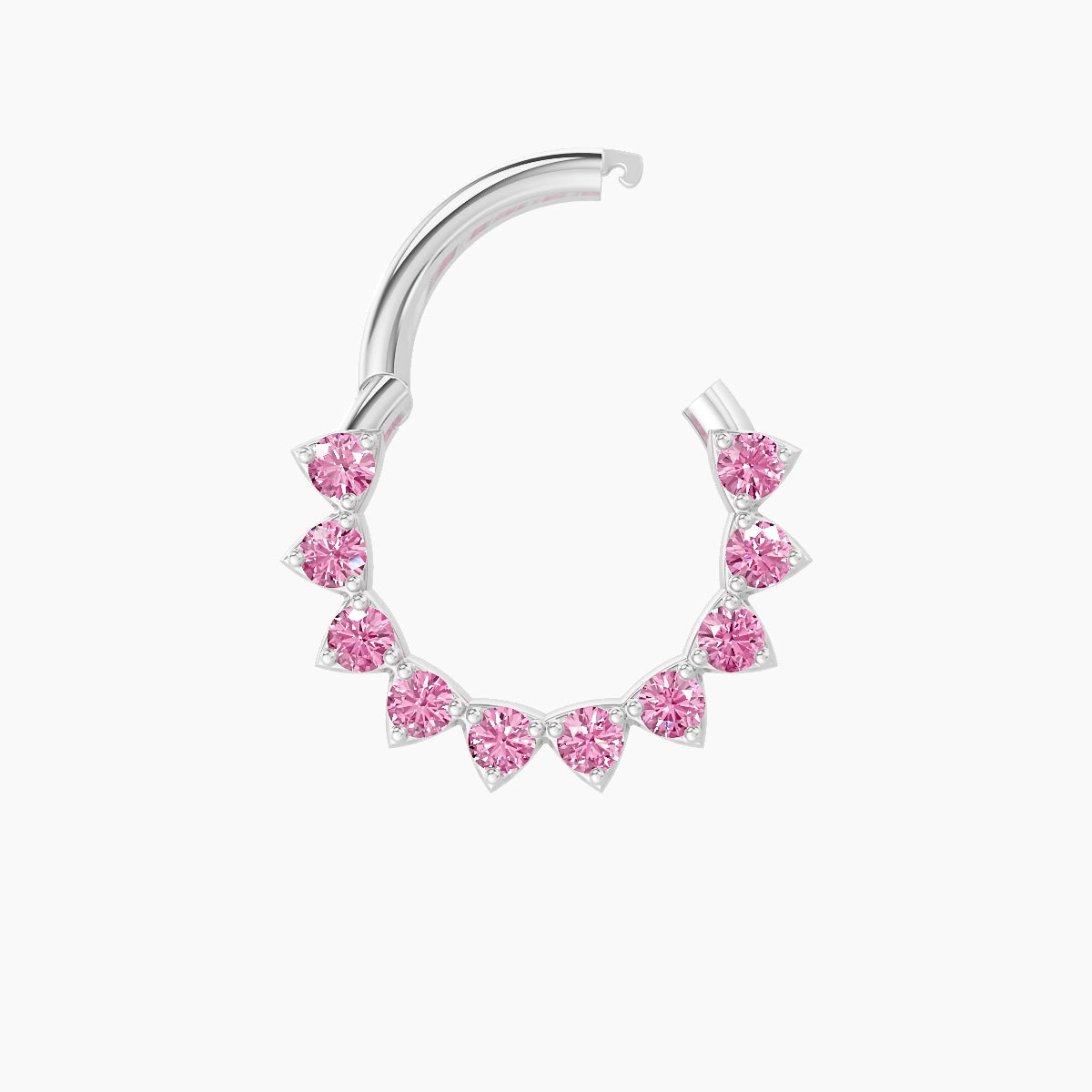 Uma | 18k White Gold 8 mm Pink Sapphire Septum Piercing