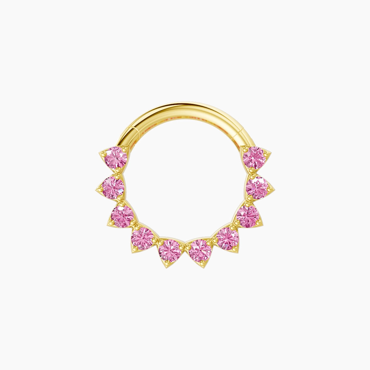 Uma | 18k Yellow Gold 8 mm Pink Sapphire Septum Piercing