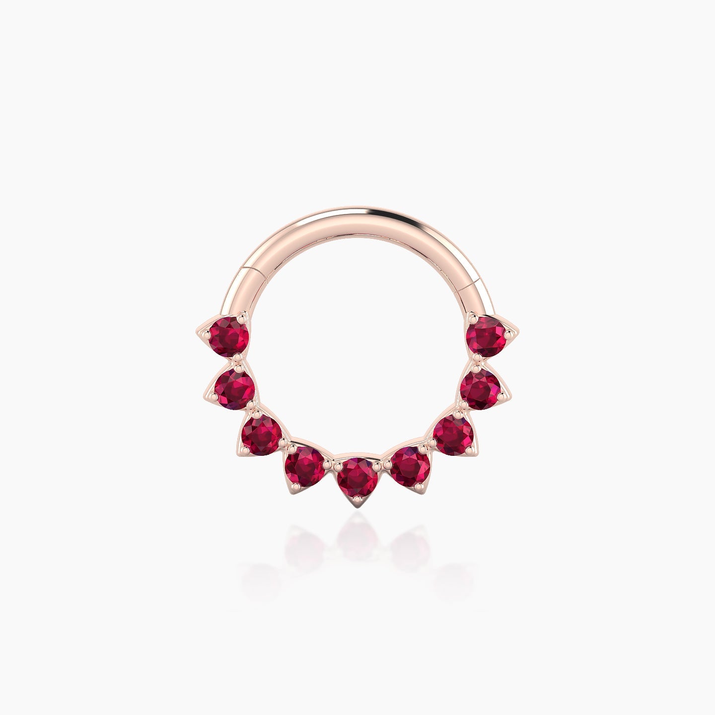 Uma | 18k Rose Gold 8 mm Ruby Septum Piercing