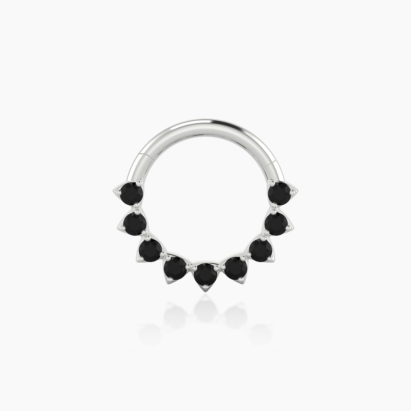 Uma | 18k White Gold 8 mm Black Diamond Septum Piercing