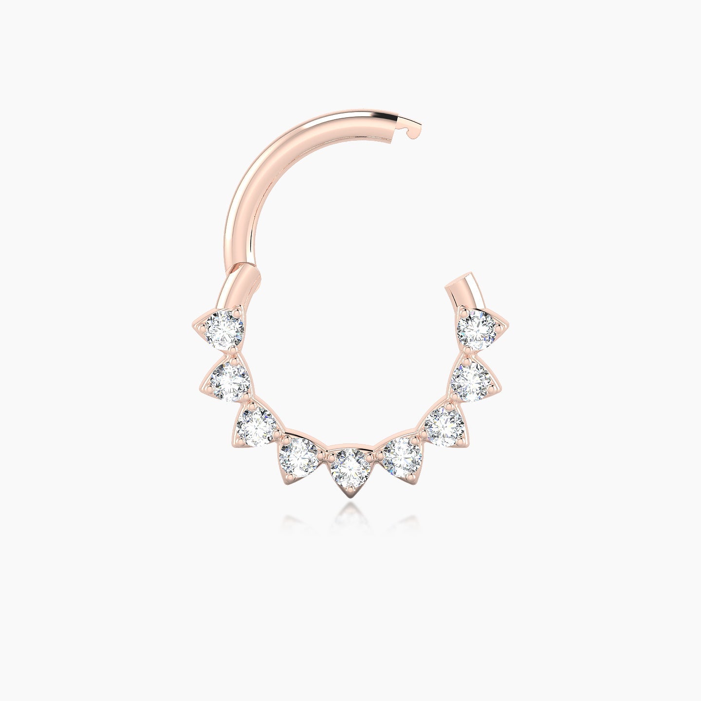 Uma | 18k Rose Gold 8 mm Diamond Septum Piercing