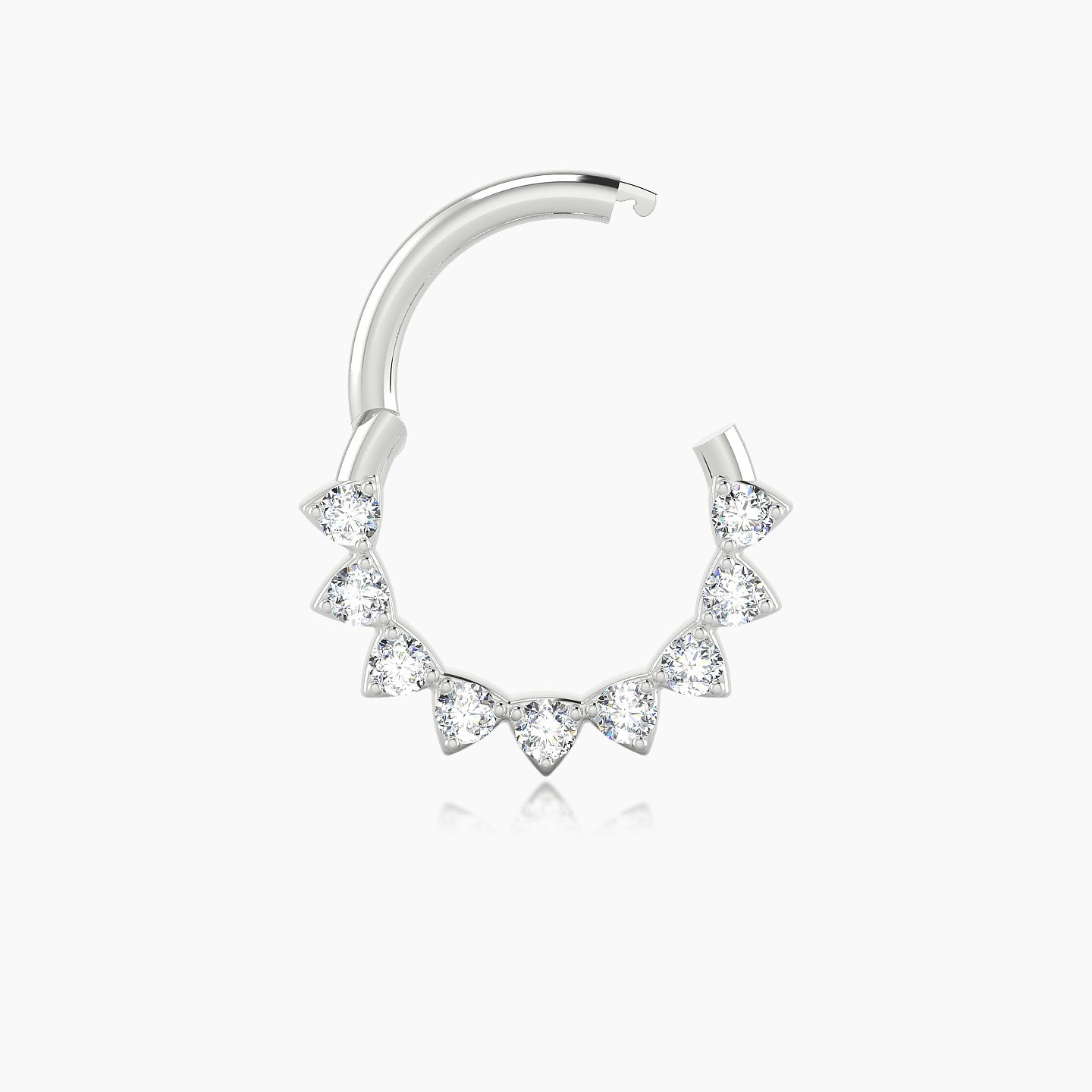 Uma | 18k White Gold 8 mm Diamond Septum Piercing