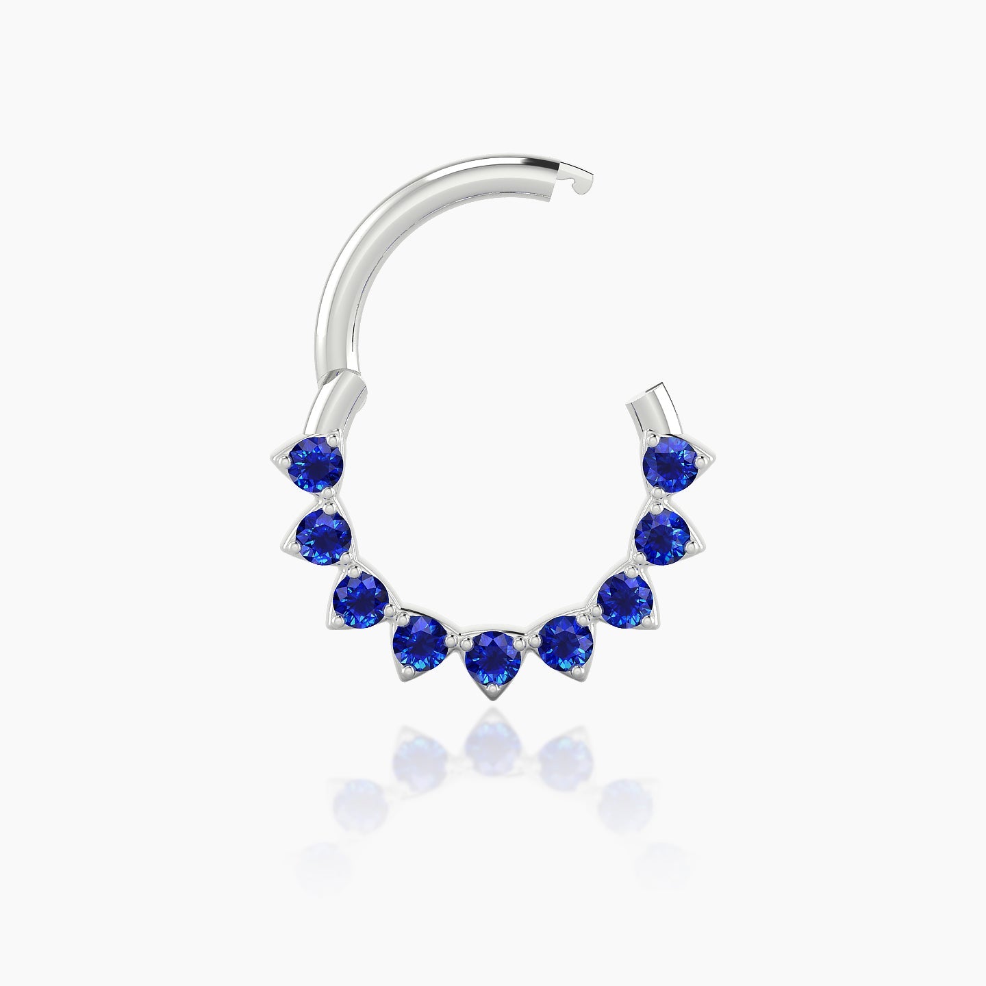 Uma | 18k White Gold 8 mm Sapphire Septum Piercing