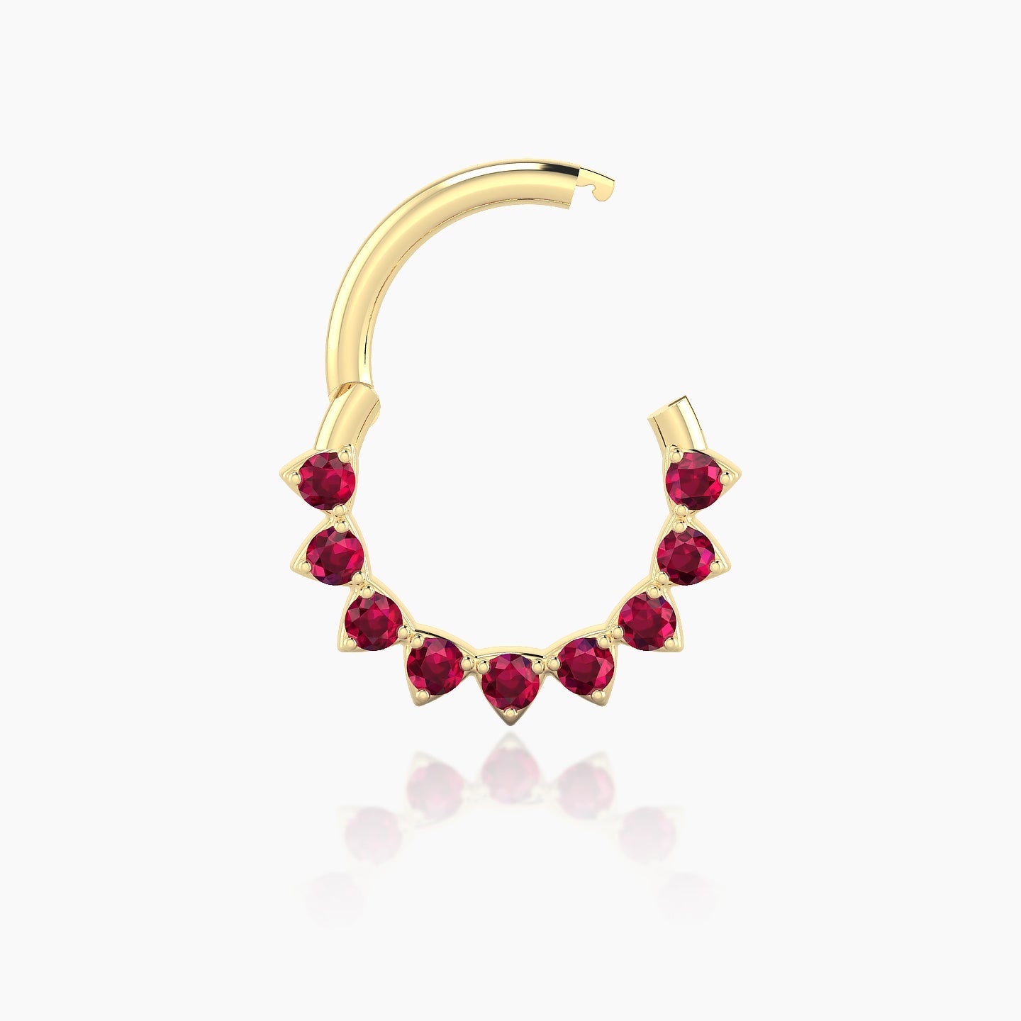 Uma | 18k Yellow Gold 8 mm Ruby Septum Piercing