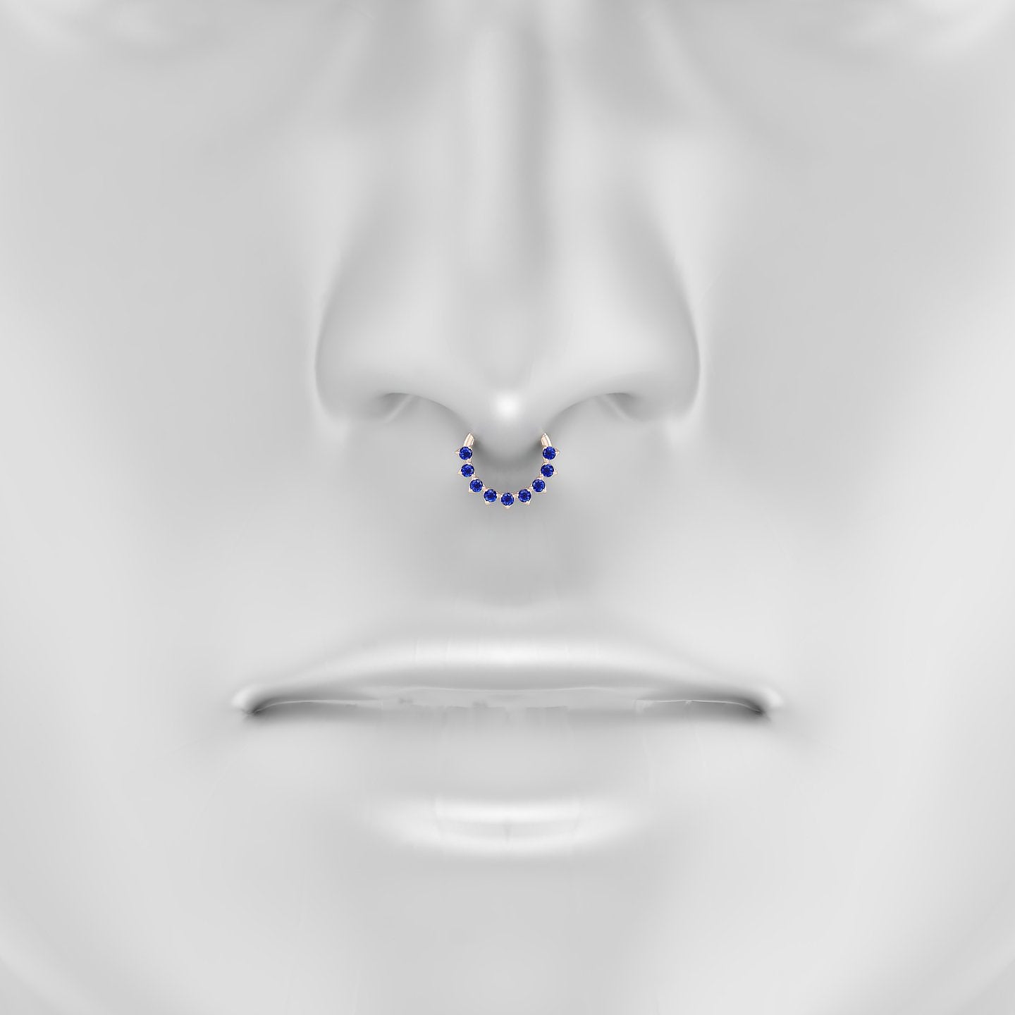 Uma | 18k Rose Gold 8 mm Sapphire Septum Piercing