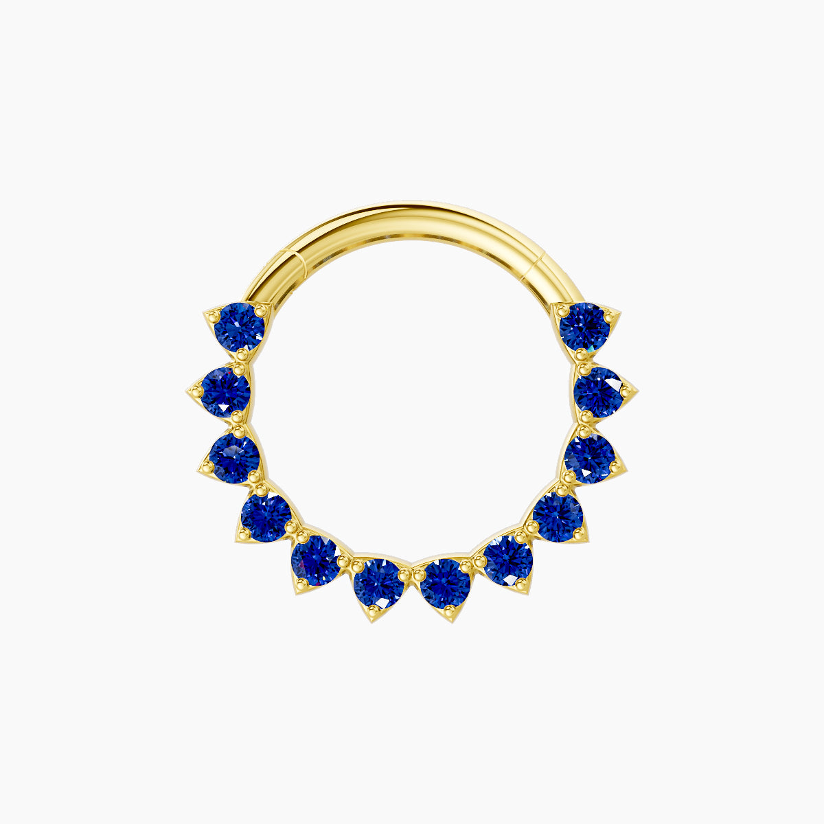Uma | 18k Yellow Gold 9.5 mm Sapphire Daith Piercing