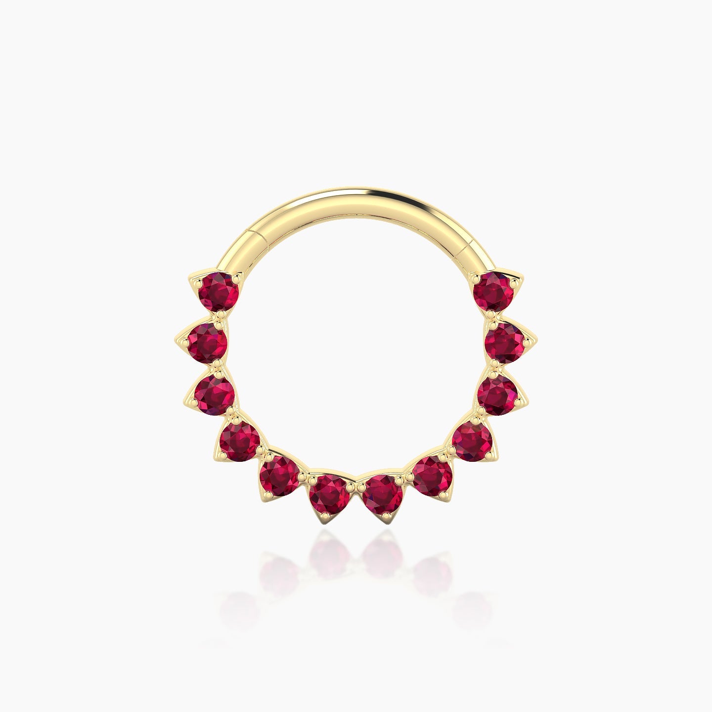 Uma | 18k Yellow Gold 9.5 mm Ruby Daith Piercing