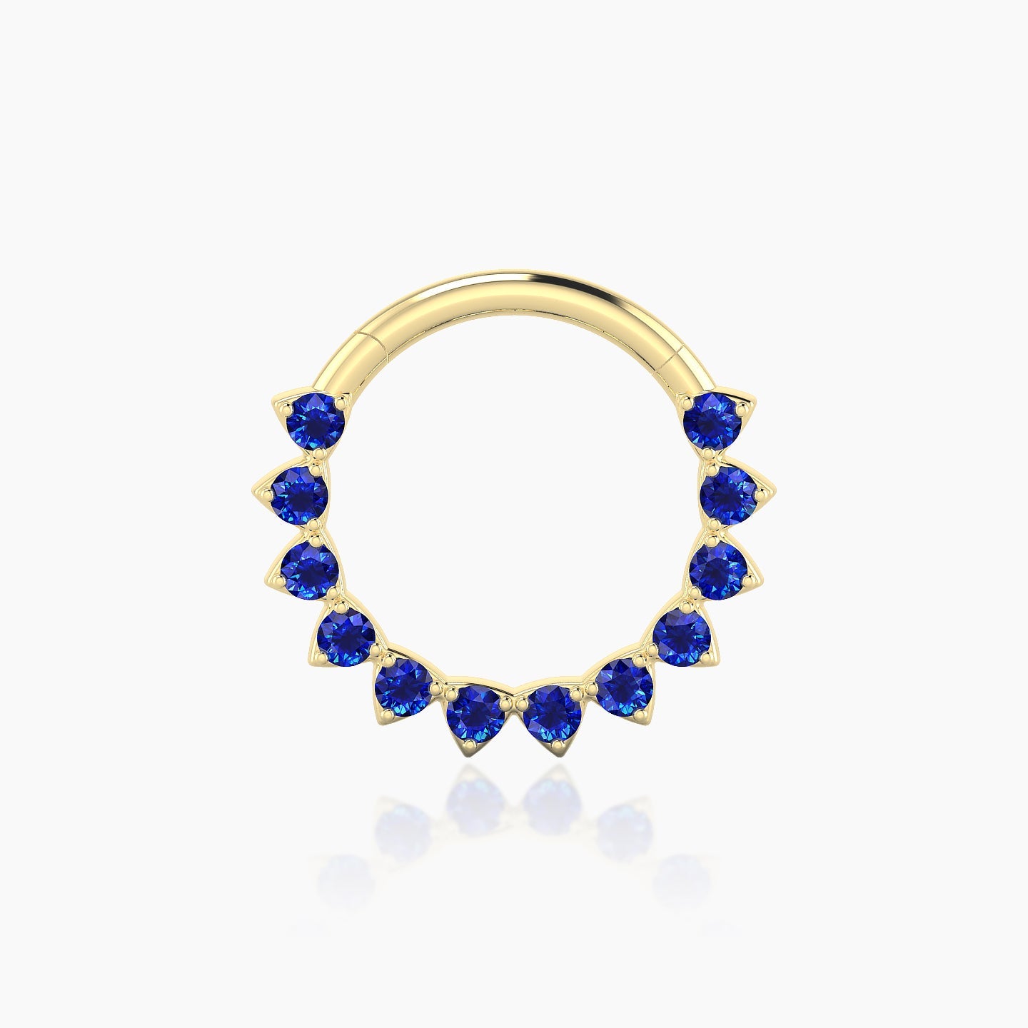 Uma | 18k Yellow Gold 9.5 mm Sapphire Daith Piercing