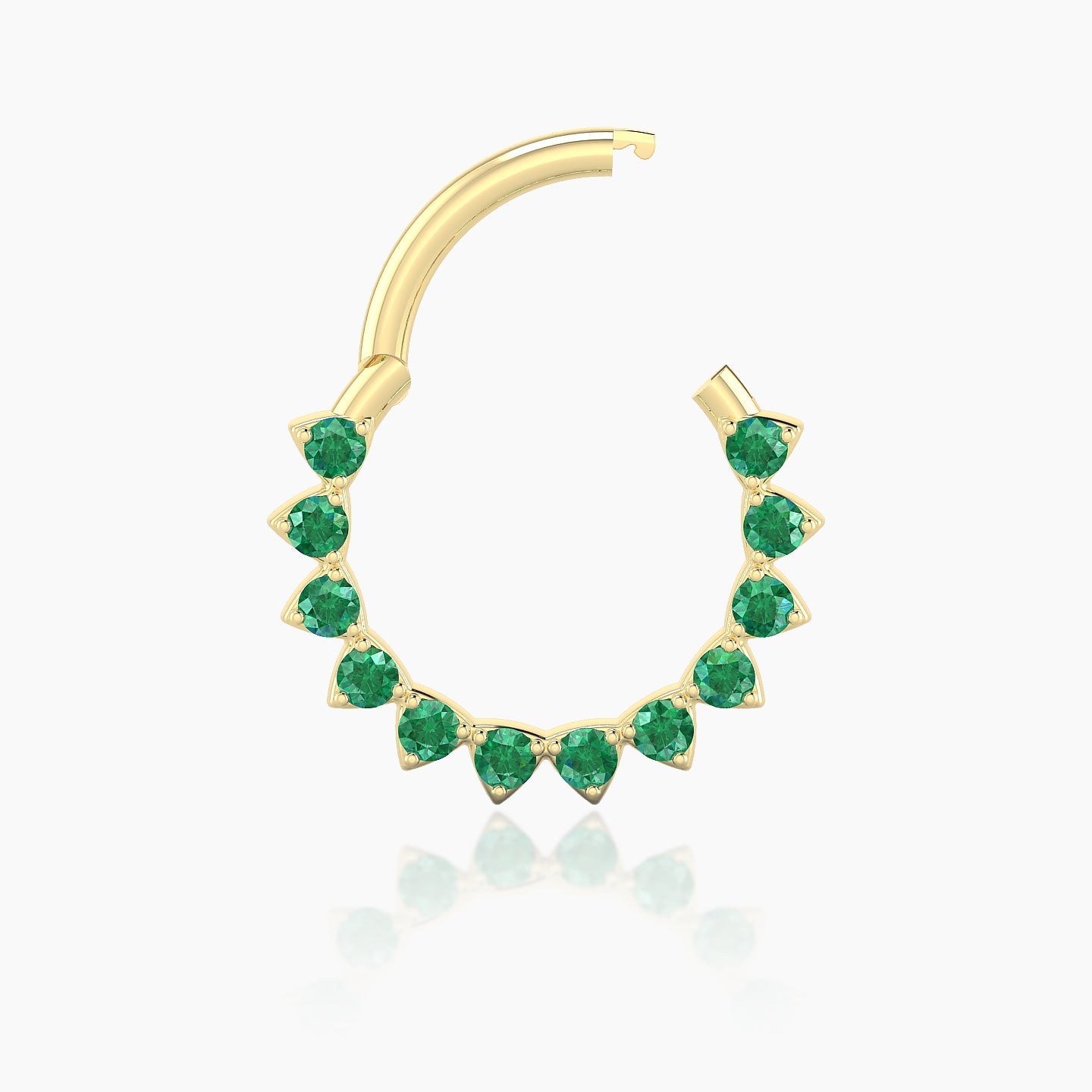 Uma | 18k Yellow Gold 9.5 mm Emerald Daith Piercing