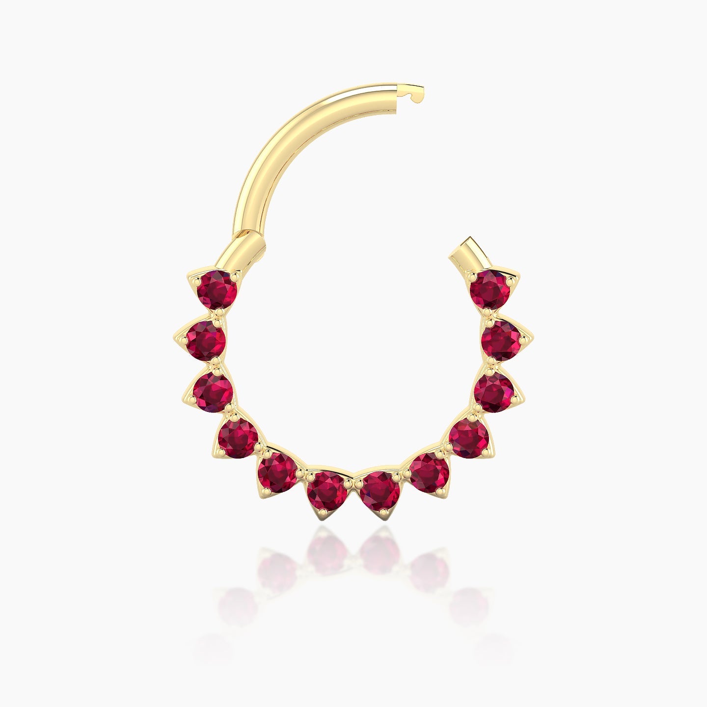 Uma | 18k Yellow Gold 9.5 mm Ruby Daith Piercing