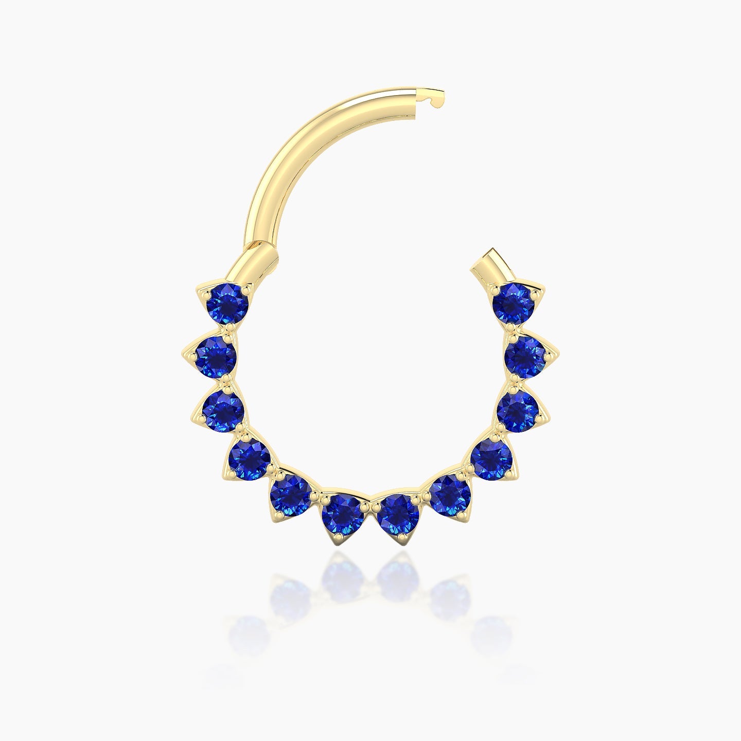 Uma | 18k Yellow Gold 9.5 mm Sapphire Daith Piercing