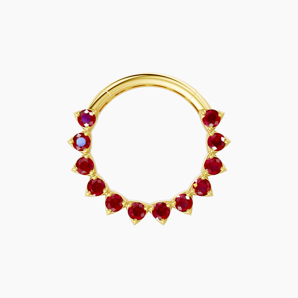 Uma | 18k Yellow Gold 9.5 mm Ruby Septum Piercing