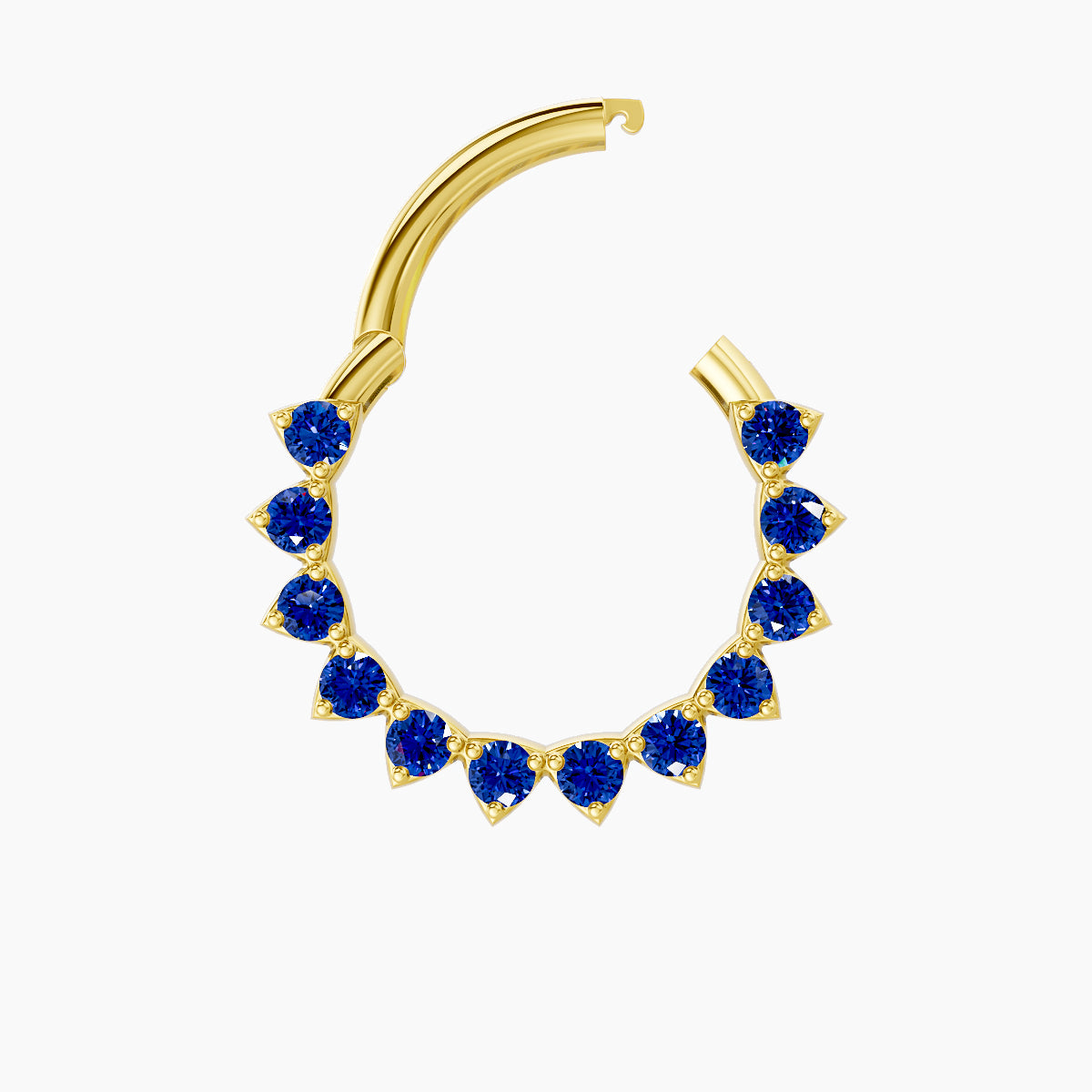 Uma | 18k Yellow Gold 9.5 mm Sapphire Septum Piercing