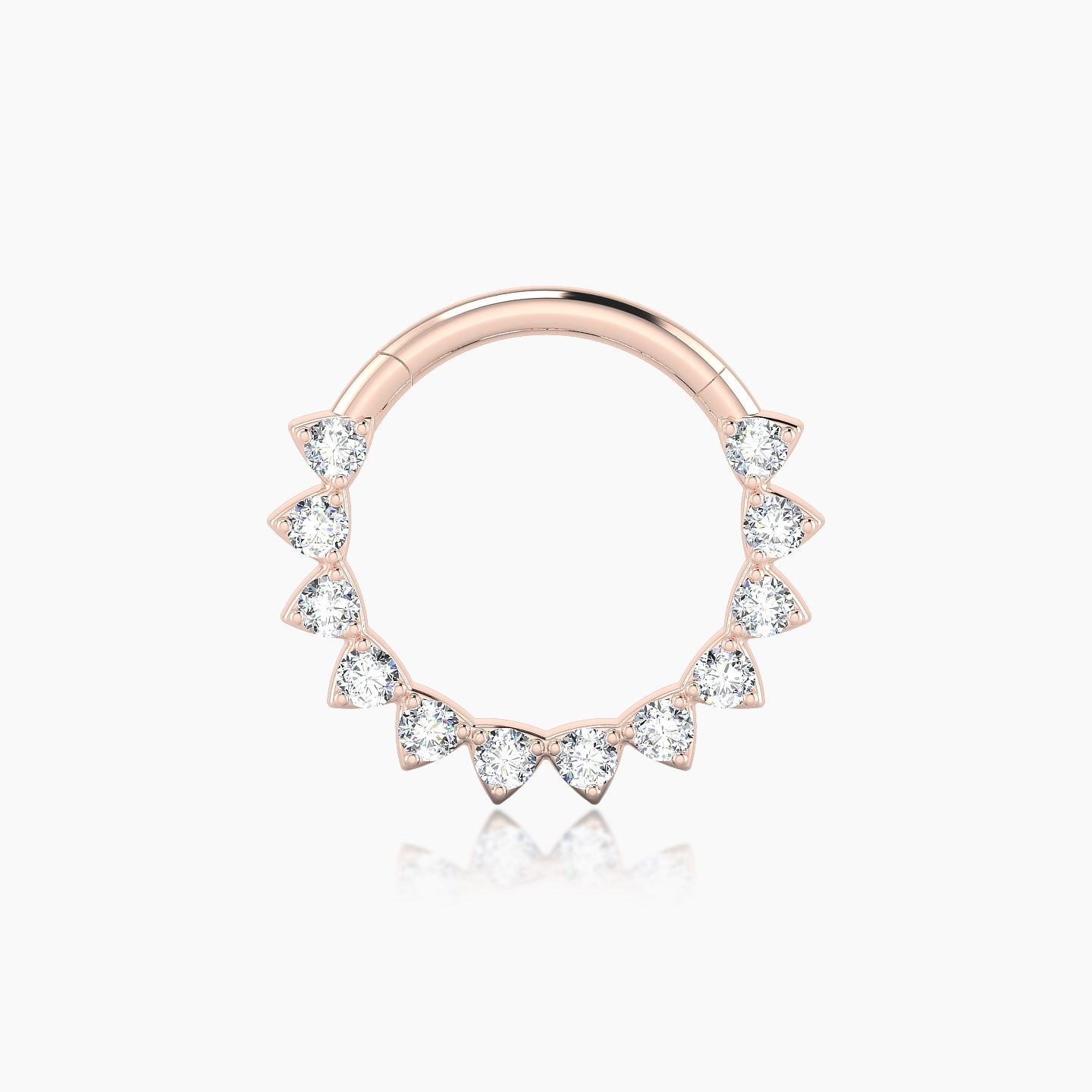 Uma | 18k Rose Gold 9.5 mm Diamond Septum Piercing