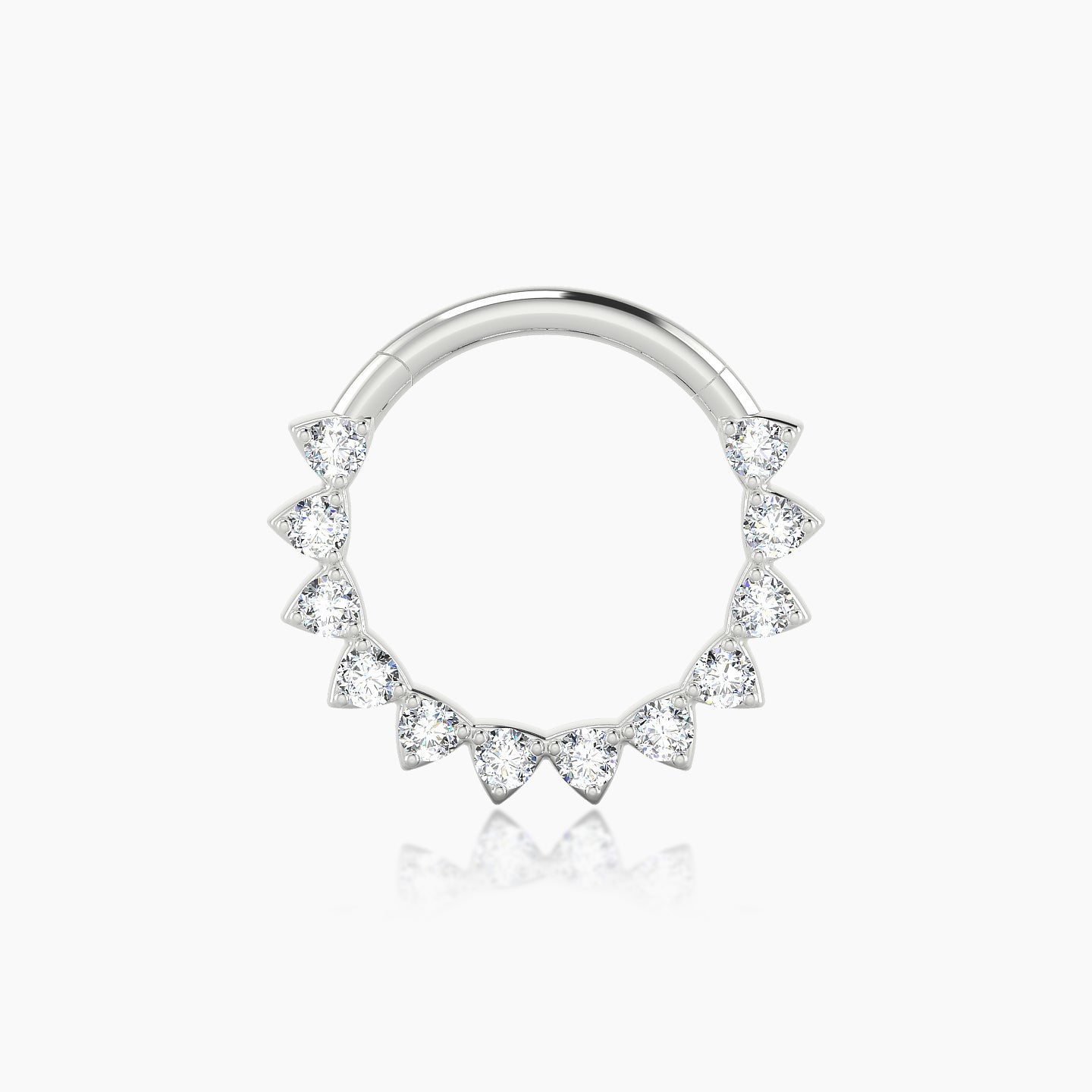 Uma | 18k White Gold 9.5 mm Diamond Septum Piercing