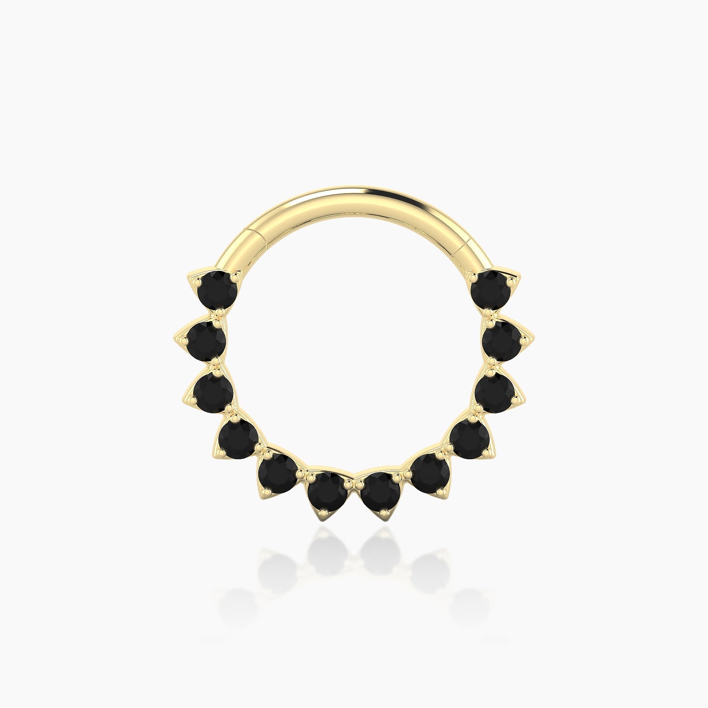 Uma | 18k Yellow Gold 9.5 mm Black Diamond Septum Piercing