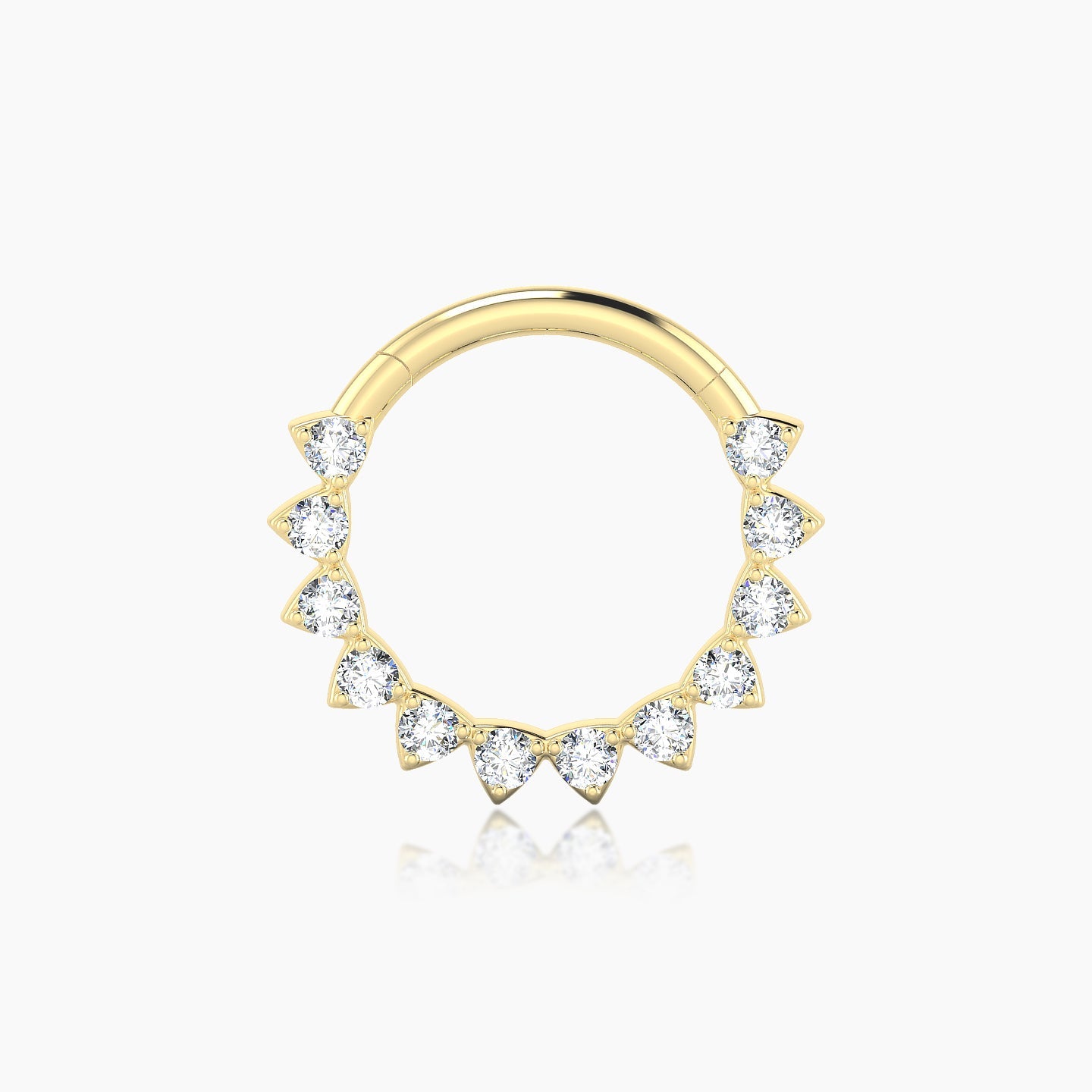 Uma | 18k Yellow Gold 9.5 mm Diamond Septum Piercing