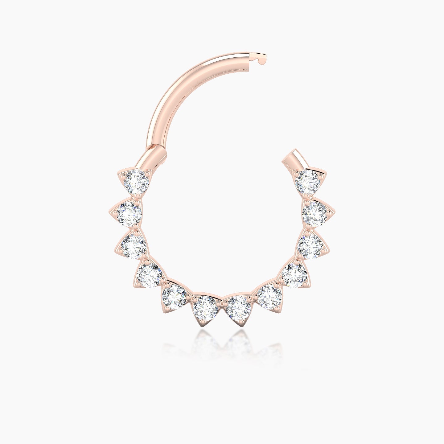 Uma | 18k Rose Gold 9.5 mm Diamond Septum Piercing