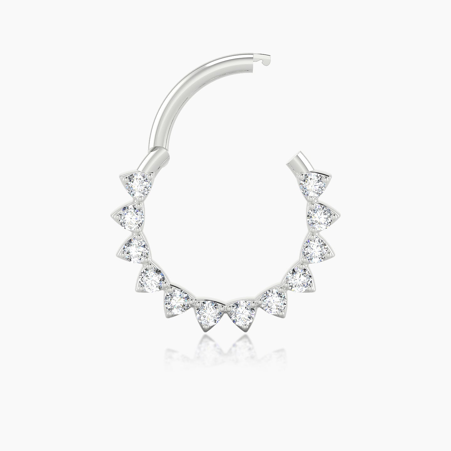 Uma | 18k White Gold 9.5 mm Diamond Septum Piercing