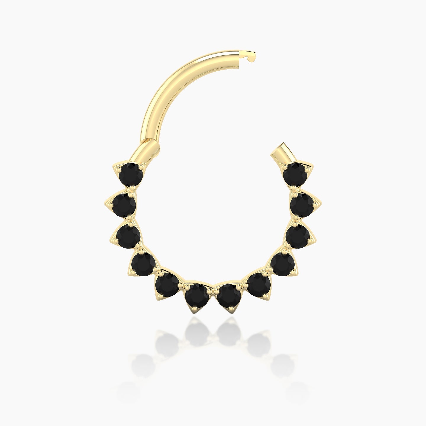 Uma | 18k Yellow Gold 9.5 mm Black Diamond Septum Piercing