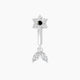 Vela | Flower Black Diamond & Diamond Rook Piercing