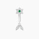 Vela | Flower Emerald & Diamond Rook Piercing