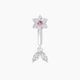Vela | Flower Pink Sapphire & Diamond Rook Piercing