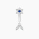 Vela | Flower Sapphire & Diamond Rook Piercing