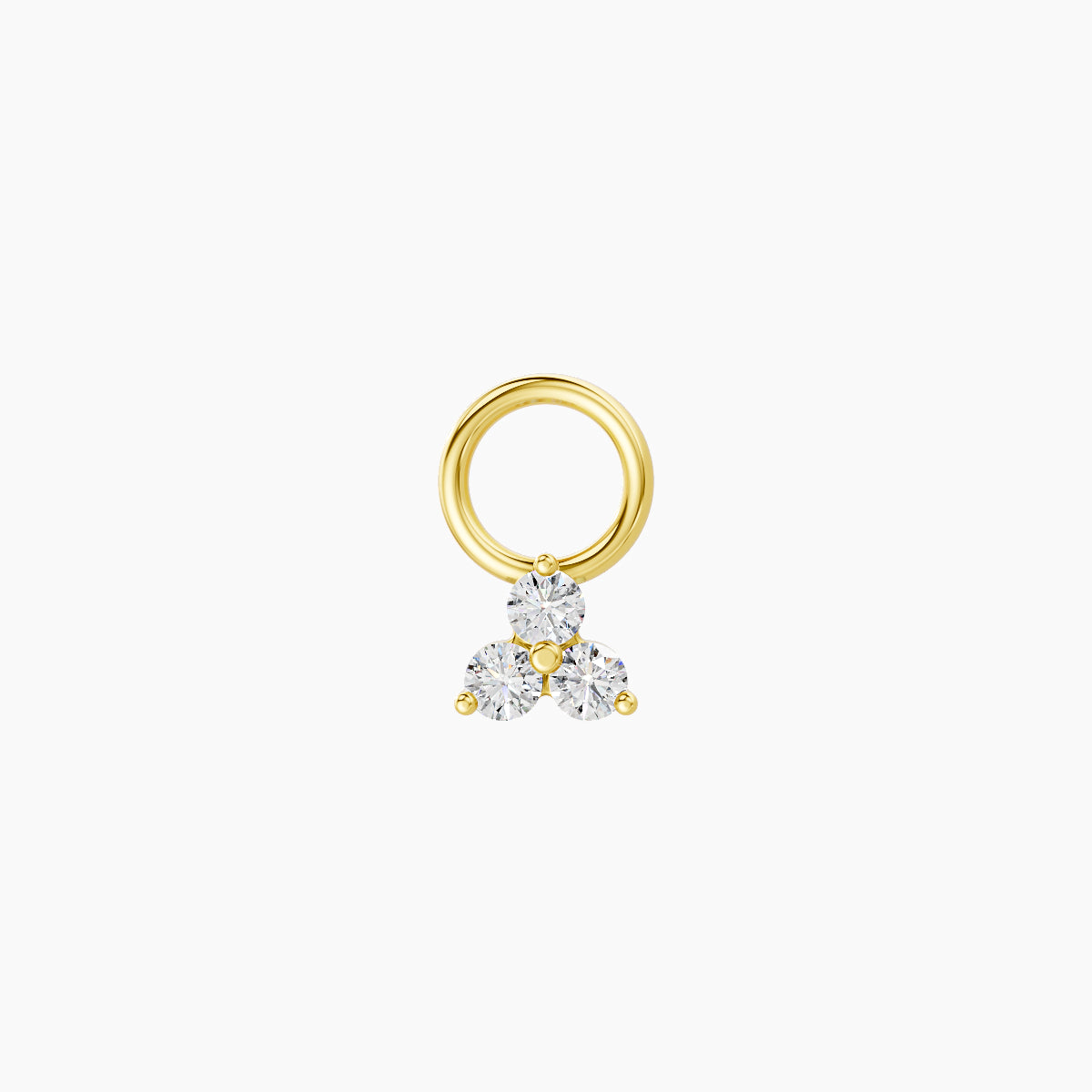 Venus | 18k Yellow Gold 3.5 mm Trilogy Diamond Charm