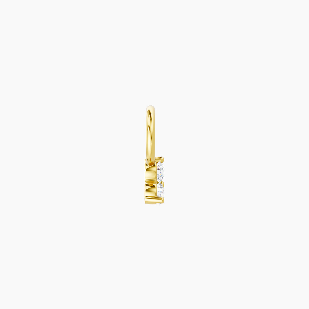Venus | 18k Yellow Gold 3.5 mm Trilogy Diamond Charm