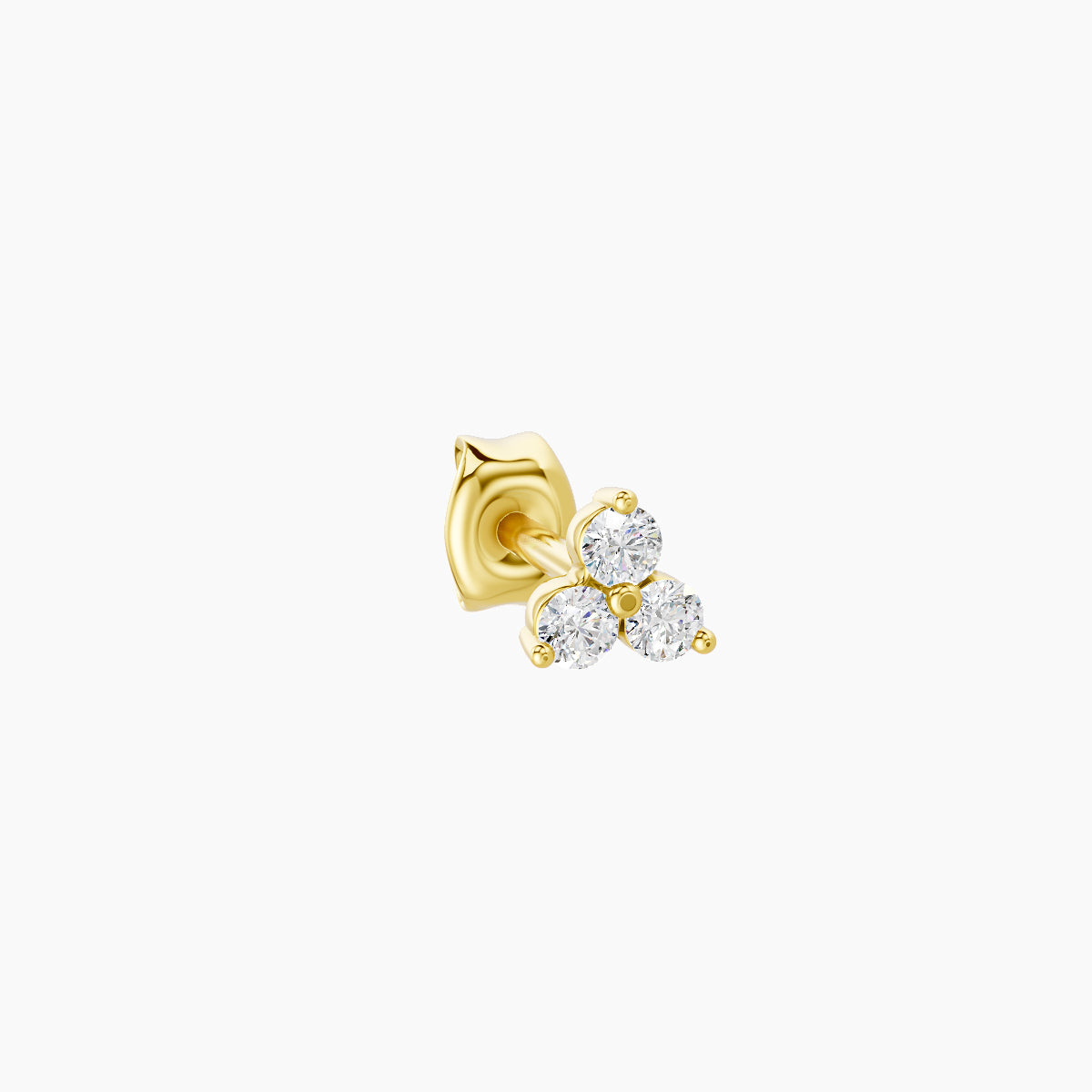 Venus | 18k Yellow Gold 3.5 mm Trilogy Diamond Earring